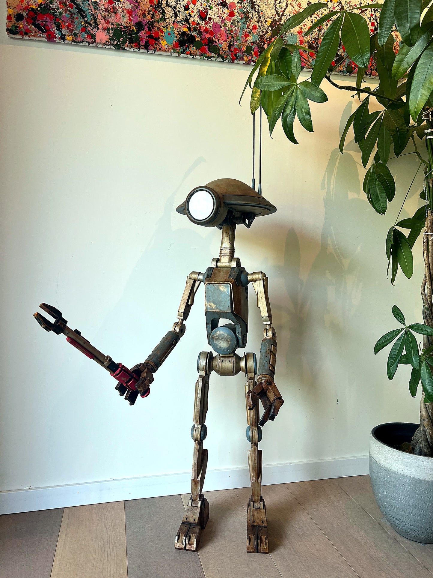 2nd Layer life-size handmade Pit Droid display piece